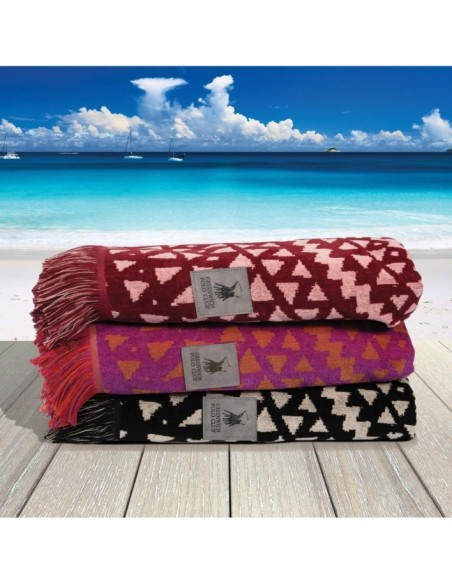 Greenwich Polo Club Plaj Havlusu 3770 – Siyah, Toprak, 90x180, %100 Pamuk