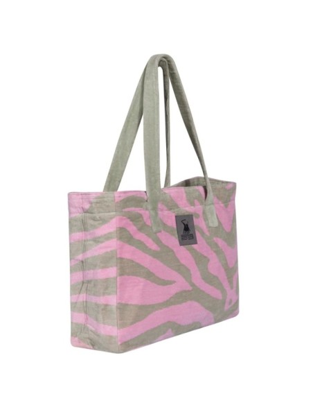 Greenwich Polo Club Plaj Çantası 3854 – Mint/Pembe, 50x38 cm, %100 Pamuk