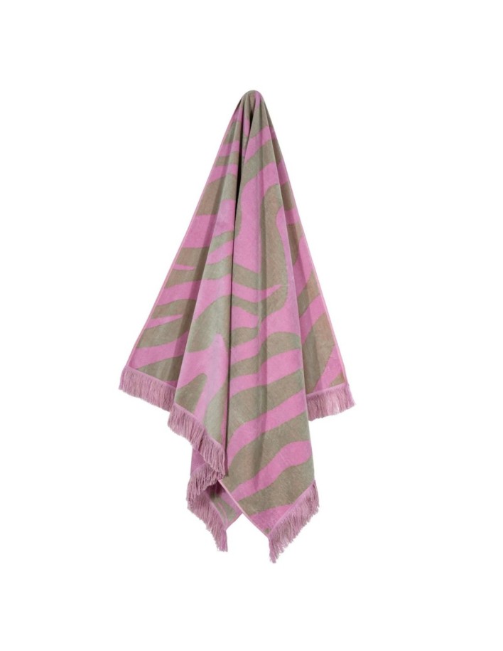 Greenwich Polo Club Plaj Havlusu 3854 – Zeytin Yeşili/Pembe, 90x180 cm, %100 Pamuk 2