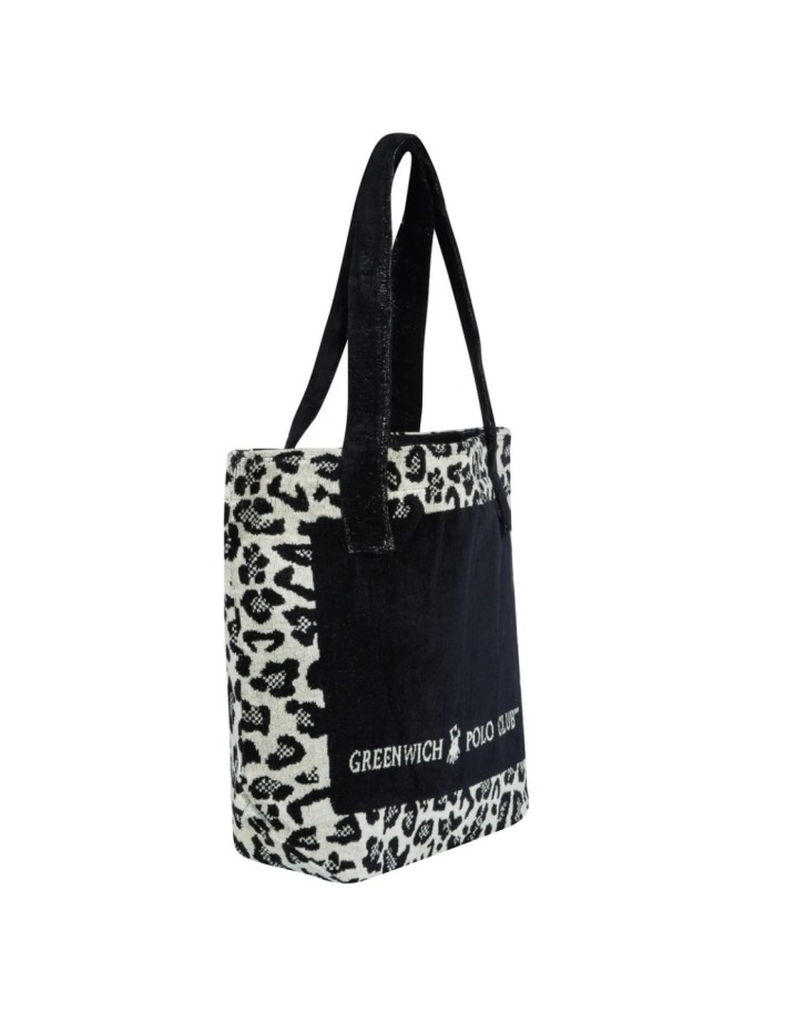 Greenwich Polo Club Plaj Çantası 3861 – Bej/Siyah, 55x40 cm, %100 Pamuk 2