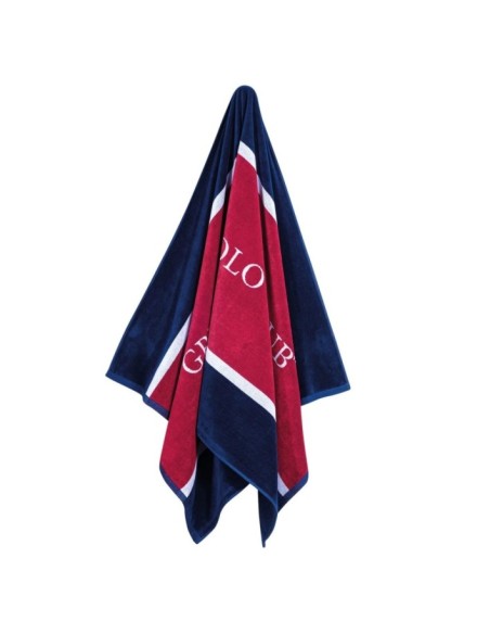 Greenwich Polo Club Plaj Havlusu 3864 – Mavi/Kırmızı, 90x180 cm, %100 Pamuk