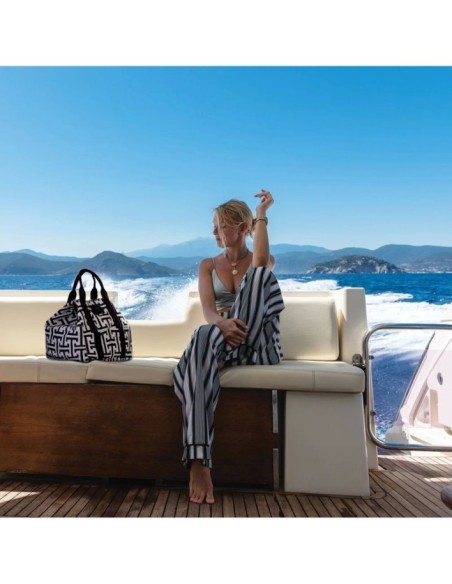 Greenwich Polo Club Plaj Çantası 3839 – Siyah/Gri, 35x40x38 cm, %80 Pamuk %20 Polyester