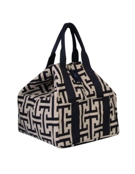 Greenwich Polo Club Plaj Çantası 3840 – Bej/Siyah, 35x40x38 cm, %80 Pamuk %20 Polyester