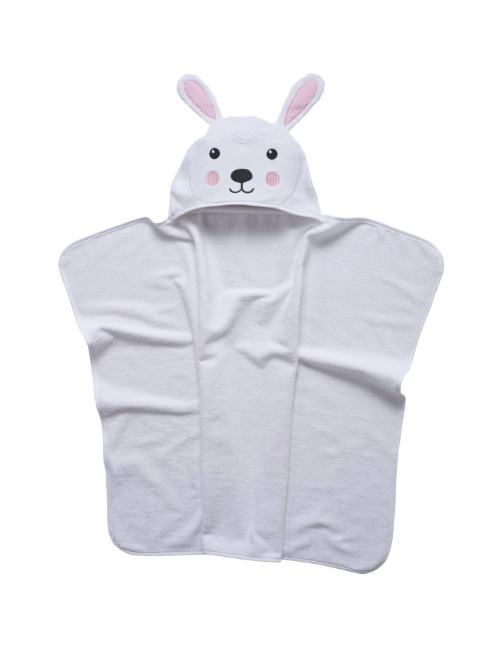Das Baby Smile Kapüşonlu Bebek Havlusu 4895 – Beyaz, 70x90 cm, %100 Pamuk