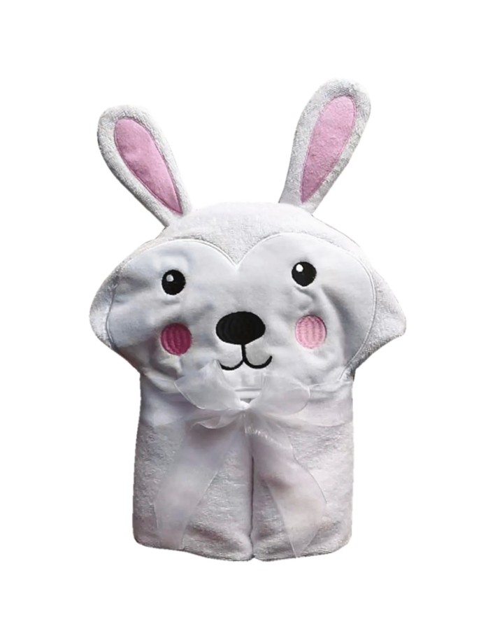 Das Baby Smile Kapüşonlu Bebek Havlusu 4895 – Beyaz, 70x90 cm, %100 Pamuk 2