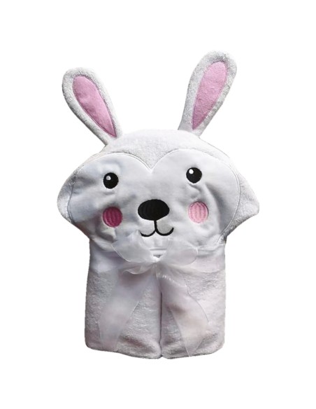 Das Baby Smile Kapüşonlu Bebek Havlusu 4895 – Beyaz, 70x90 cm, %100 Pamuk