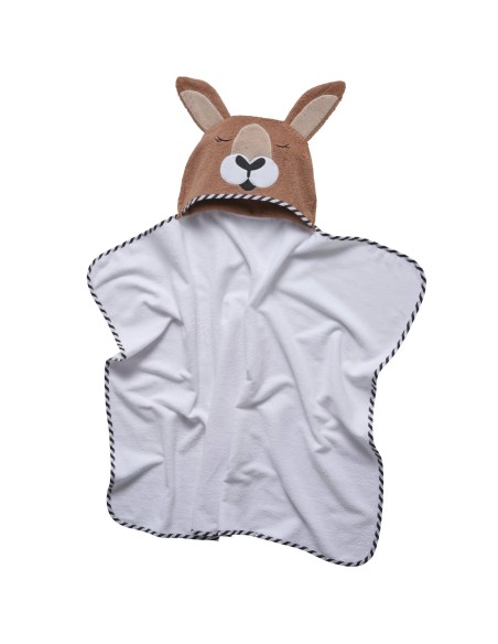 Das Baby Smile Kapüşonlu Bebek Havlusu 4894 – Kahverengi/Beyaz, 70x90 cm, %100 Pamuk