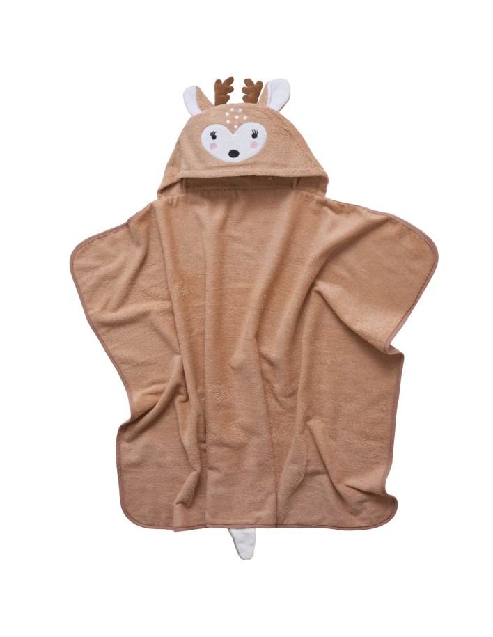 Das Baby Smile Kapüşonlu Bebek Havlusu 4892 – Bej, 70x90 cm, %100 Pamuk