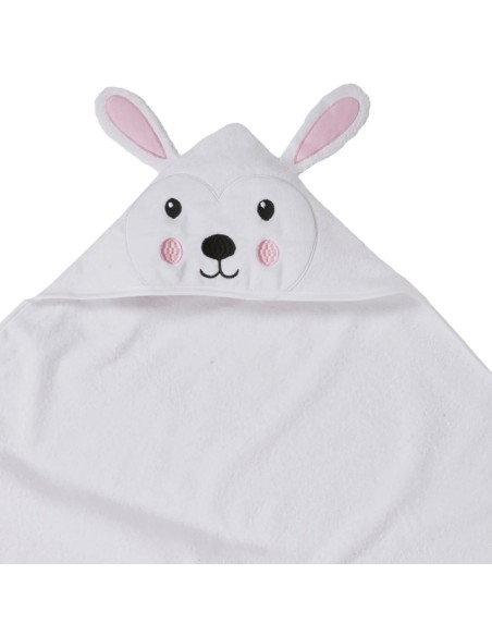 Das Baby Smile Kapüşonlu Bebek Havlusu 4888 – Beyaz, 80x80 cm, %100 Pamuk