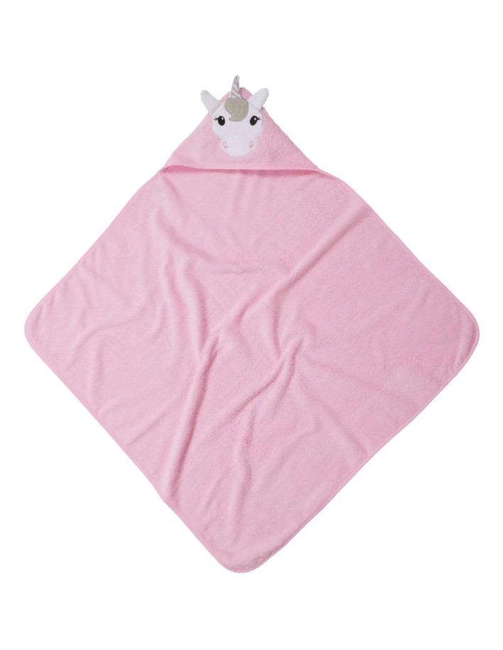 Das Baby Smile Kapüşonlu Bebek Havlusu 4887 – Pembe, 80x80 cm, %100 Pamuk