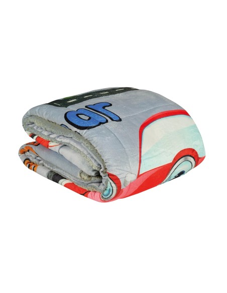 Das Kids Sherpa Tabanlı Çocuk Battaniye Yorganı 4923 – Gri/Kırmızı, 160x220 cm, %100 Polyester