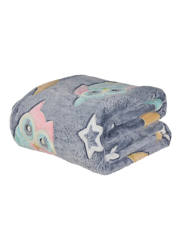 Das Kids Neon Parıltılı Çocuk Battaniyesi 4864 – Gri/Sarı/Pembe, 160x220 cm, %100 Polyester 2