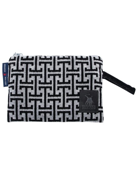 Greenwich Polo Club Plaj El Çantası 4005 – Siyah/Gri, 22x30 cm, %100 Pamuk