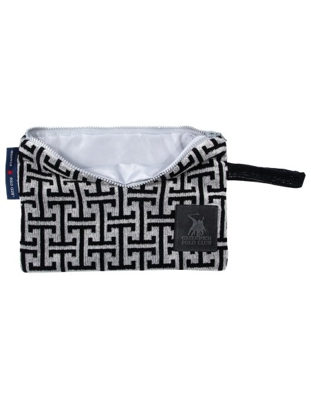 Greenwich Polo Club Plaj El Çantası 4005 – Siyah/Gri, 22x30 cm, %100 Pamuk