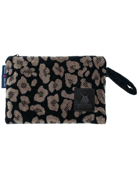 Greenwich Polo Club Plaj El Çantası 3862 – Siyah/Kahverengi, 22x30 cm, %100 Pamuk