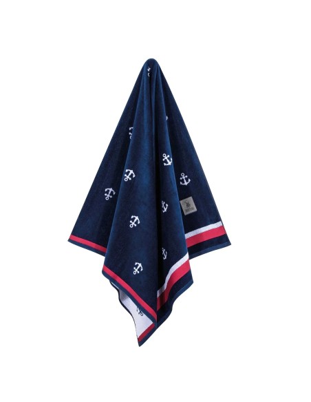 Greenwich Polo Club Plaj Havlusu 4010 – Mavi/Beyaz, 90x180 cm, %100 Pamuk