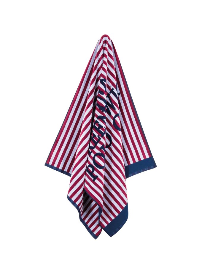 Greenwich Polo Club Plaj Havlusu 4009 – Mavi/Gri/Kırmızı, 90x180 cm, %100 Pamuk 2