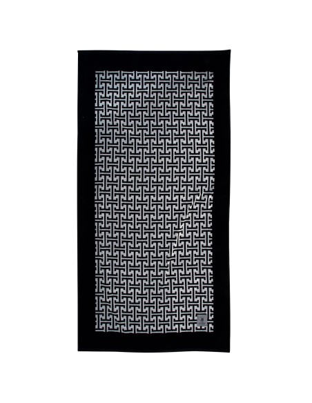 Greenwich Polo Club Essential Desenli Plaj Havlusu 4005 – Siyah/Gri, 90x180 cm, %100 Pamuk