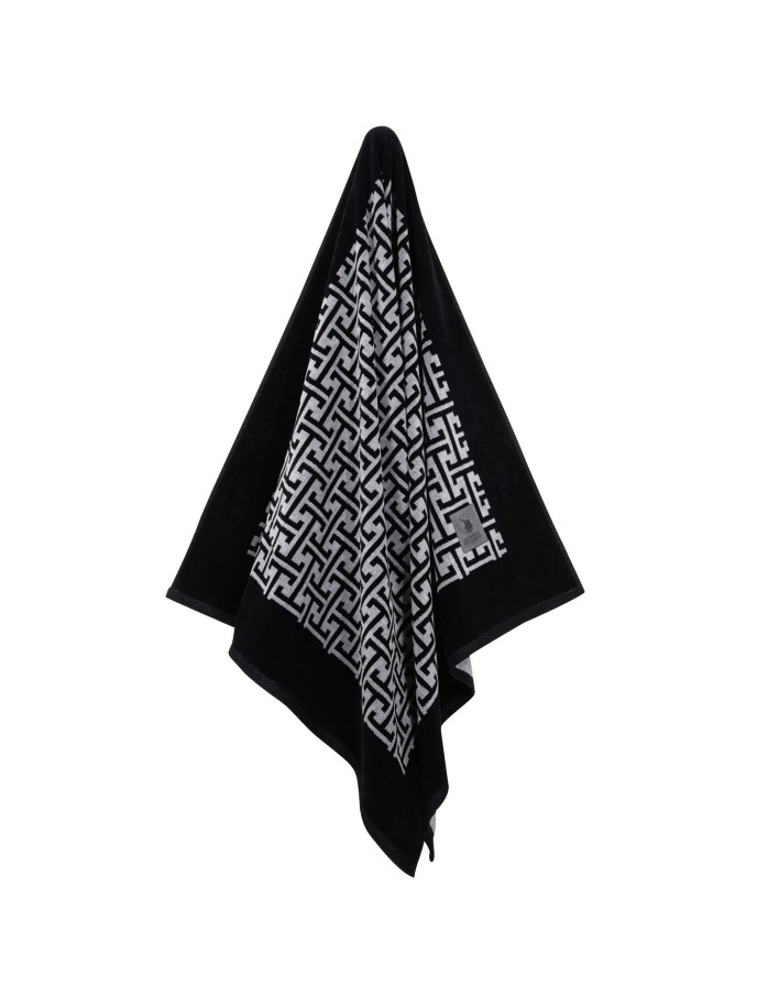 Greenwich Polo Club Essential Desenli Plaj Havlusu 4005 – Siyah/Gri, 90x180 cm, %100 Pamuk 2