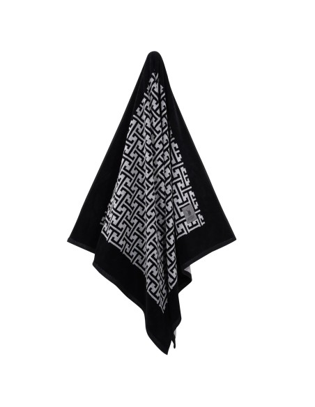 Greenwich Polo Club Essential Desenli Plaj Havlusu 4005 – Siyah/Gri, 90x180 cm, %100 Pamuk