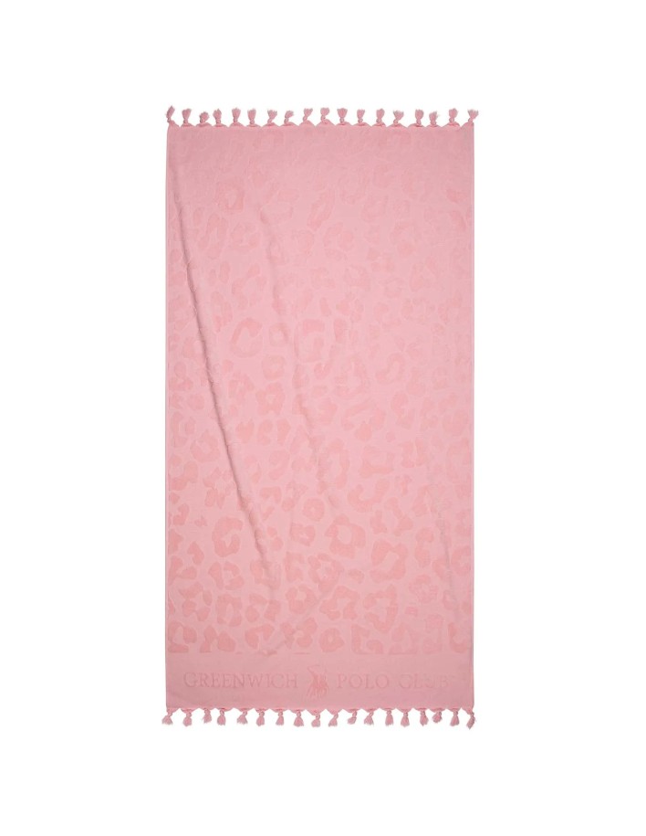 Greenwich Polo Club Plaj Havlusu 3835 – Pembe, 90x170 cm, %100 Pamuk Jakarlı