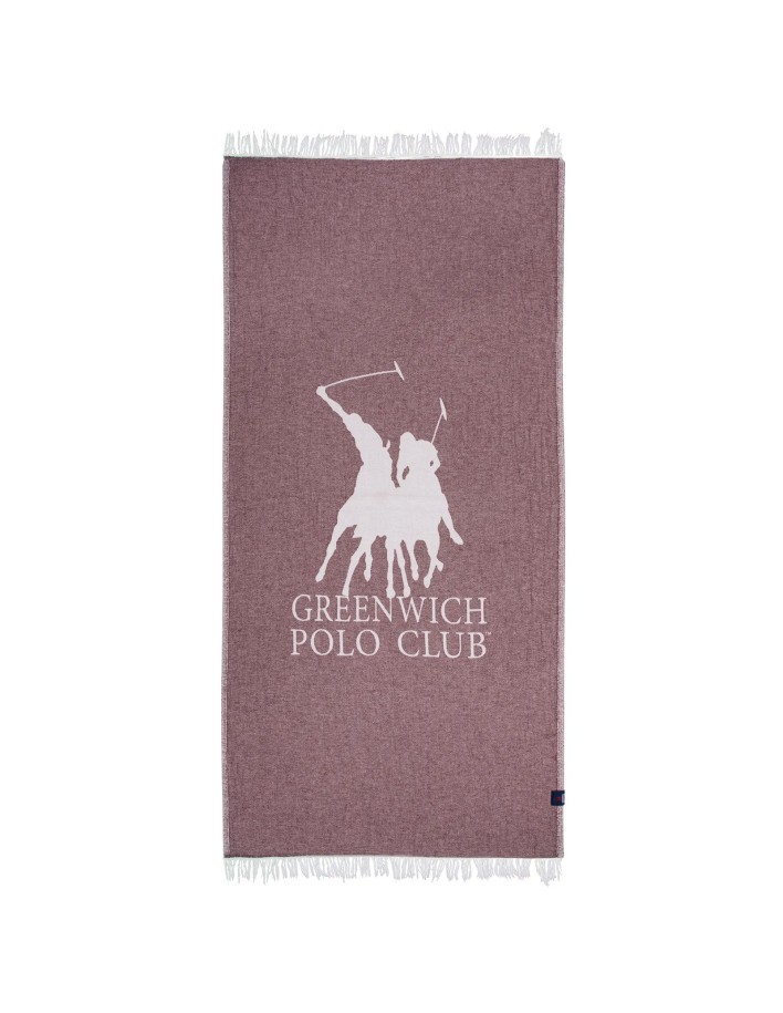 Greenwich Polo Club Plaj Havlusu 3906 – Rose, 85x170 cm, %100 Pamuk Müslin, Püsküllü