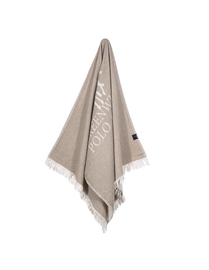 Greenwich Polo Club Plaj Havlusu 3904 – Taupe, 85x170 cm, %100 Pamuk Müslin, Püsküllü 2