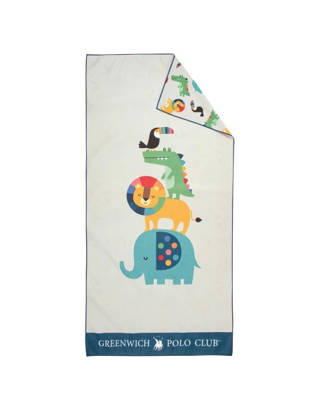Greenwich Polo Club Junior Çocuk Plaj Havlusu 4079 – Gri, 70x140 cm, %100 Mikrofiber