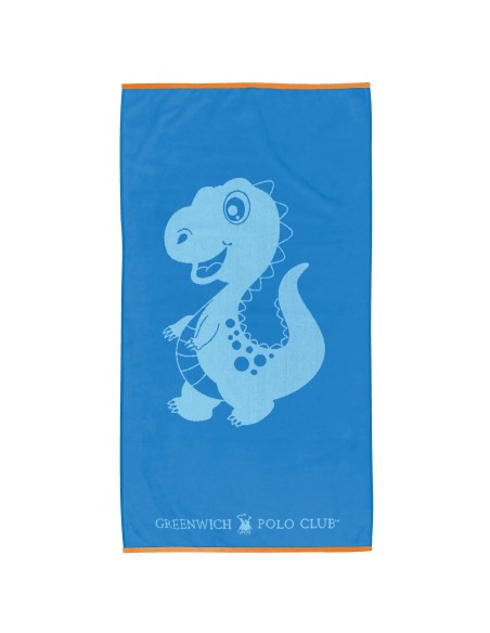 Greenwich Polo Club Junior Çocuk Plaj Havlusu 4076 – Mavi, 70x140 cm, %100 Jakarlı Pamuk