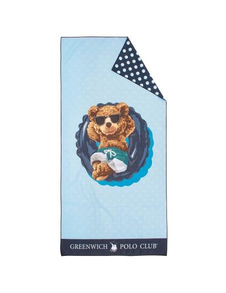 Greenwich Polo Club Junior Çocuk Plaj Havlusu 4043 – Mavi, 70x140 cm, %100 Mikrofiber