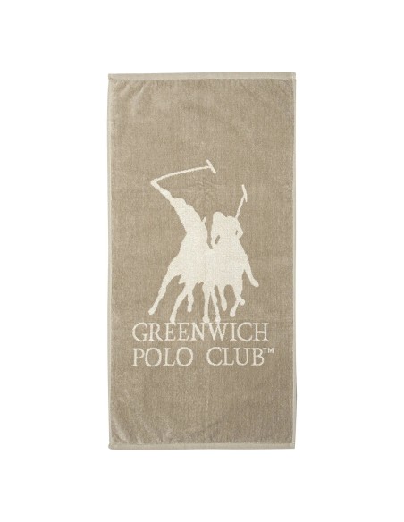 Greenwich Polo Club Spor Havlusu 3930 – Ekru & Taupe, 45x90 cm, %100 Mısır Pamuğu