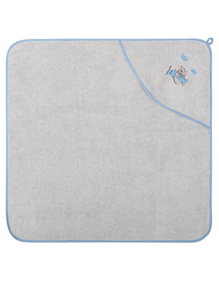 Greenwich Polo Club Bebek Kapüşonlu Banyo Havlusu 8851 – Mavi & Gri, 80x80 cm, %100 Pamuk 2