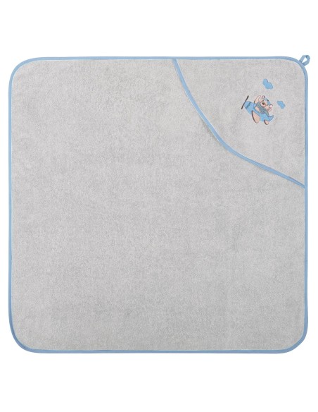 Greenwich Polo Club Bebek Kapüşonlu Banyo Havlusu 8851 – Mavi & Gri, 80x80 cm, %100 Pamuk