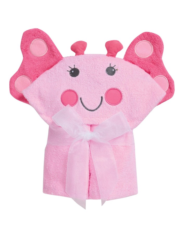 Das Baby Bath Seri Bebek Kapüşonlu Banyo Havlusu 4946 - Pembe, 70x90 cm, %100 Pamuk 2