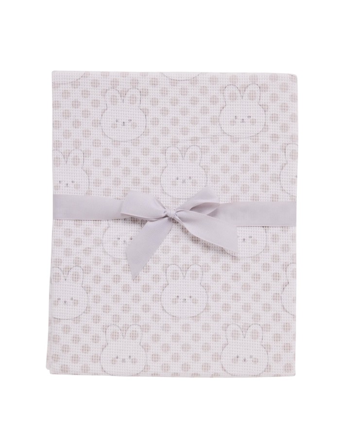 Das Baby Relax Seri Bebek Pike Battaniye 4960 - Gri, 75x100 cm, %100 Pamuk