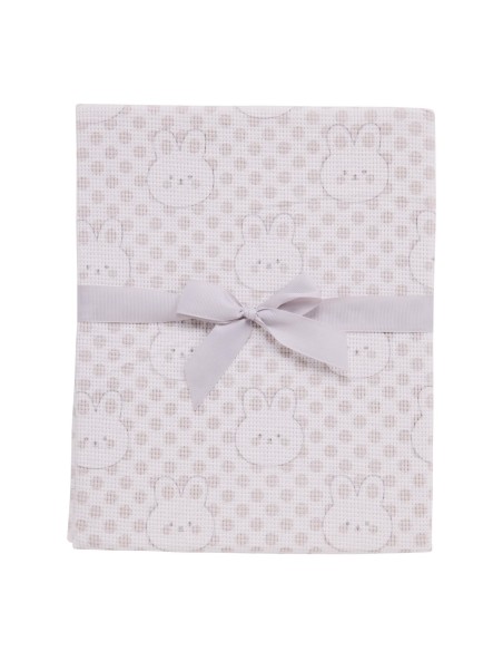 Das Baby Relax Seri Bebek Pike Battaniye 4960 - Gri, 75x100 cm, %100 Pamuk