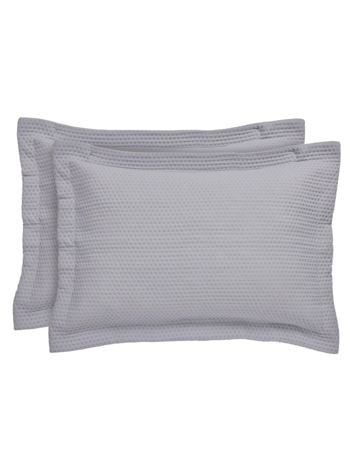 Das Home Happy Seri Çiftli Yastık Kılıfı Seti 9635 - Gri, 50x70+5 cm, %100 Mikrofiber