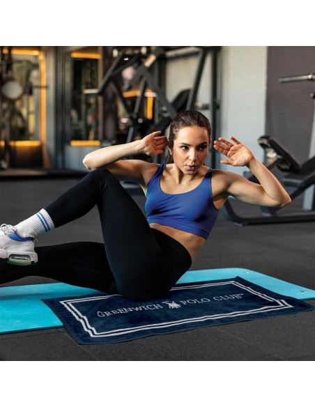 Greenwich Polo Club Essential Seri Spor Havlusu 3940 - Mavi, 45x90 cm, %100 Mısır Pamuğu