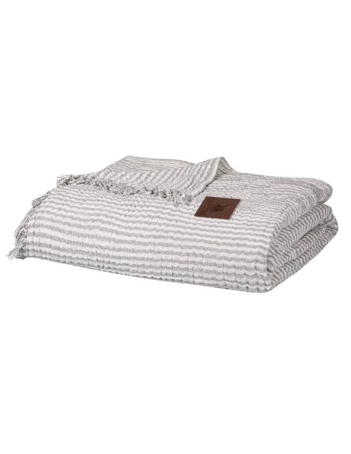 Greenwich Polo Club Essential Seri Çift Kişilik Yazlık Pamuklu Muslin Battaniye 3467 - Gri, 220x240 cm, %100 Hipoalerjenik Pamuk 2