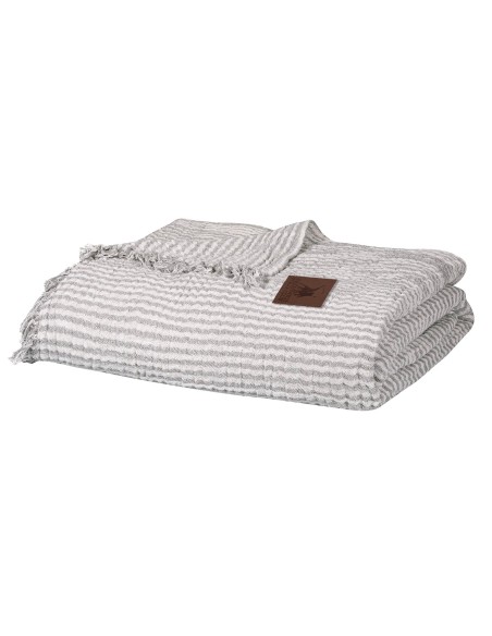 Greenwich Polo Club Essential Seri Çift Kişilik Yazlık Pamuklu Muslin Battaniye 3467 - Gri, 220x240 cm, %100 Hipoalerjenik Pamuk