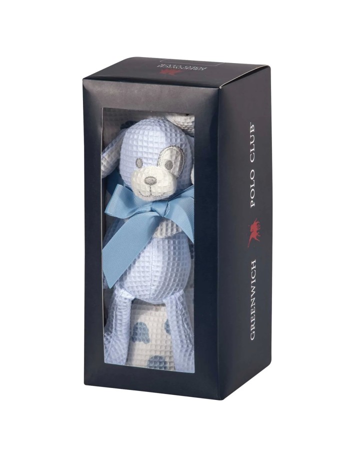 Greenwich Polo Club Essential Seri Bebek Pike Battaniye 8854 - Mavi & Beyaz, 75x100 cm, %100 Hipoalerjenik Pamuk 2