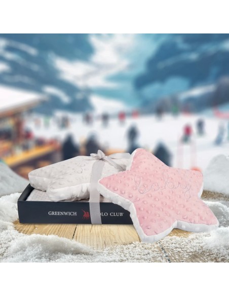 Greenwich Polo Club Essential Seri Bebek Çift Taraflı Fleece Polar Battaniye 8846 - Gri & Beyaz, 75x100 cm, %100 Hipoalerjenik Polyester