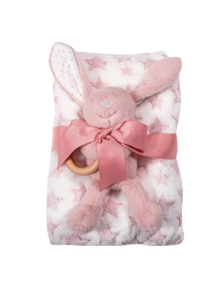 Greenwich Polo Club Essential Seri Bebek Fleece Polar Battaniye 8845 - Pembe & Beyaz, 75x100 cm, %100 Hipoalerjenik Polyester