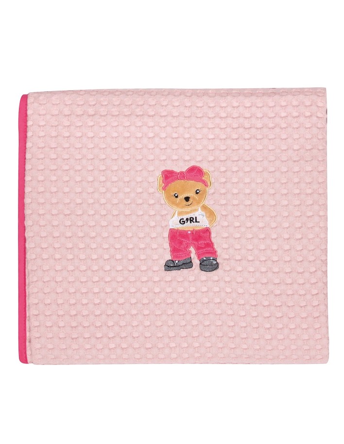 Greenwich Polo Club Essential Seri Bebek Pike Battaniye 8839 - Pembe & Fuşya, 110x150 cm, %100 Hipoalerjenik Pamuk