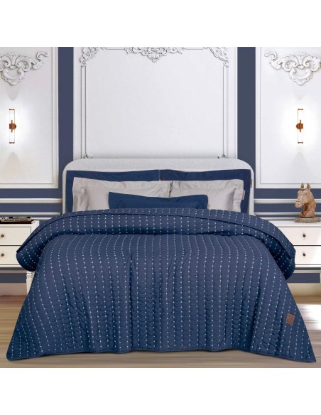 Greenwich Polo Club Essential Seri King Yatak Örtüsü 3492 - Mavi Renk, %100 Mikrofiber, Monokrom Nakışlı, 230x250 cm