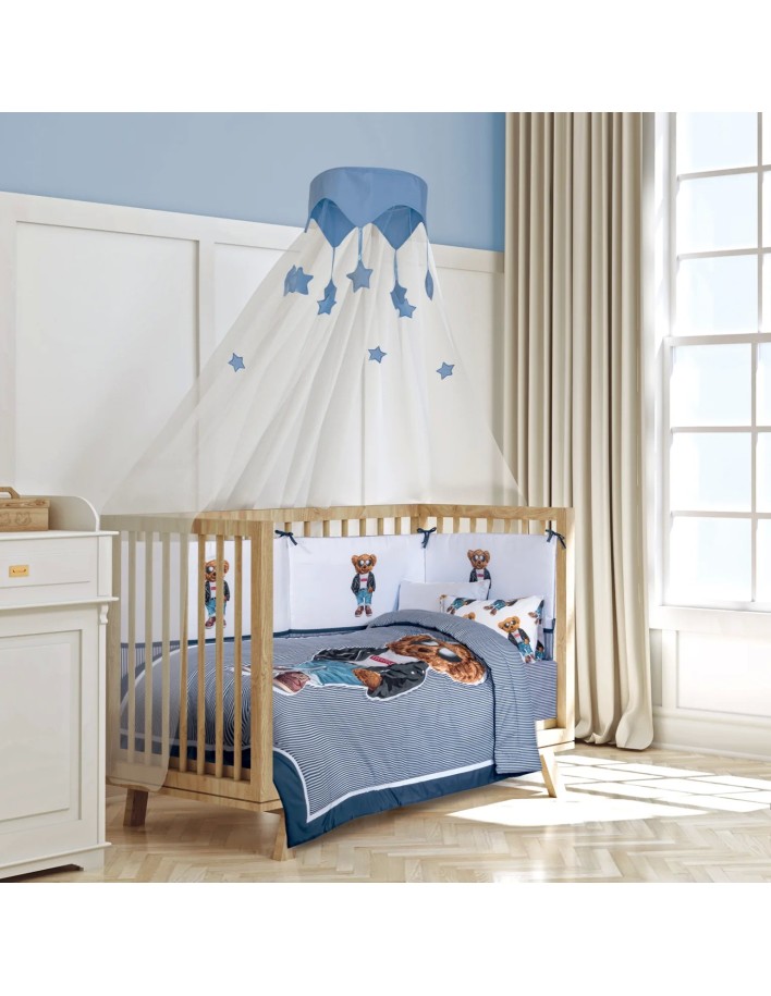 Greenwich Polo Club Bebek Beşik Düz Ped 8838 - Mavi Renk - %100 Mikrofiber, Hipoalerjenik, 45x195 cm - Essential Serisi 2